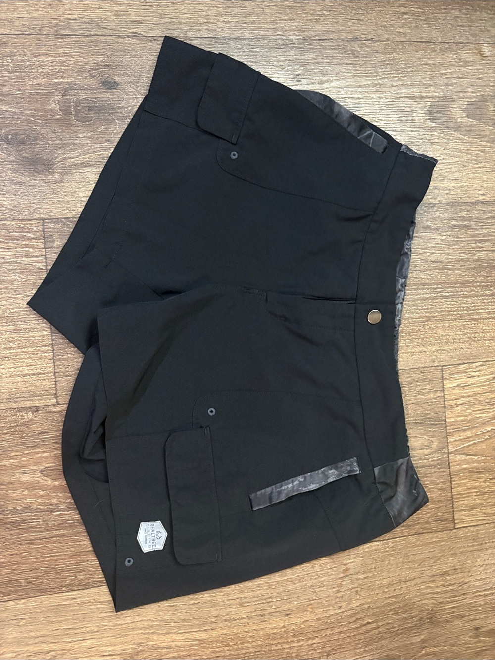 Black High-Rise Fishing Women’s Shorts